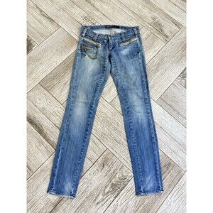 Miss Sixty Womens Jeans Blue Skinny Fit Radio Stretch Denim Low Rise Y2K Size 24